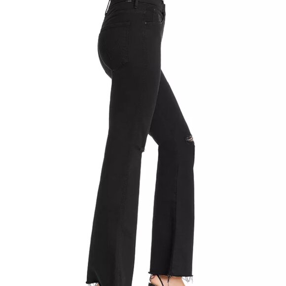 The Weekender Fray Flared Jeans Black Size 27 Distressed - Picture 3 of 6